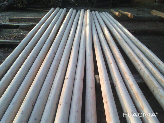 Деревянные опоры для линий электропередачи и линий связи