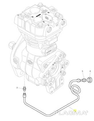 Трубка воздушного компрессора Perkins 3524A003